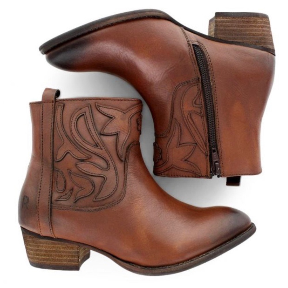 Roan Elsia Western Leather Bootie